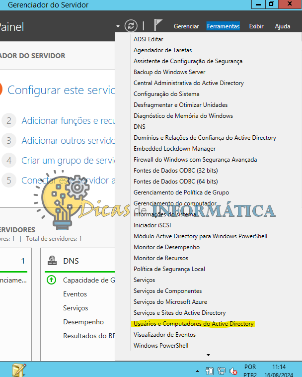 Usuarios-e-Computadores-do-Active-Directory Como excluir uma unidade organizacional protegida no Windows Server